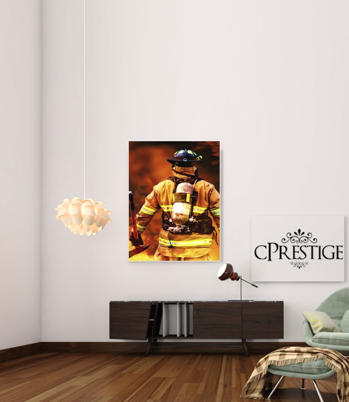 Canvas Firefighter - pompiere 