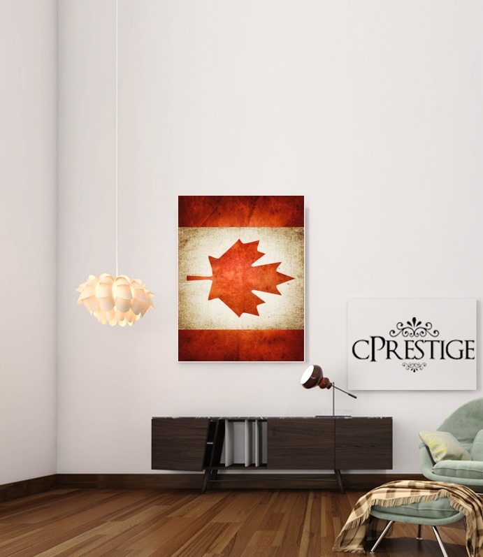 Poster Canadian Flag Vintage 