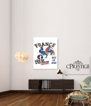 poster France Football Coq Sportif Fier de nos couleurs Allez les bleus