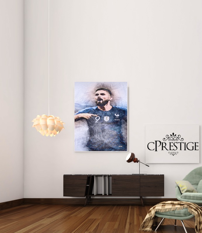 Canvas Giroud The French Striker 