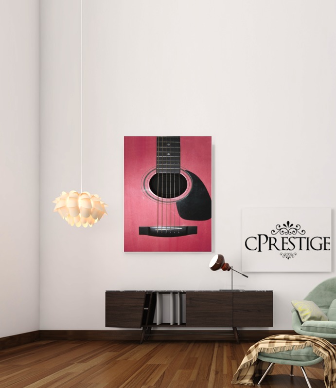 Poster chitarra rosa 
