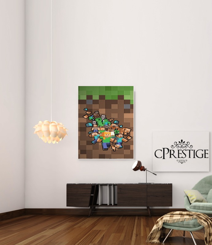 Canvas Minecraft Creeper Forest 