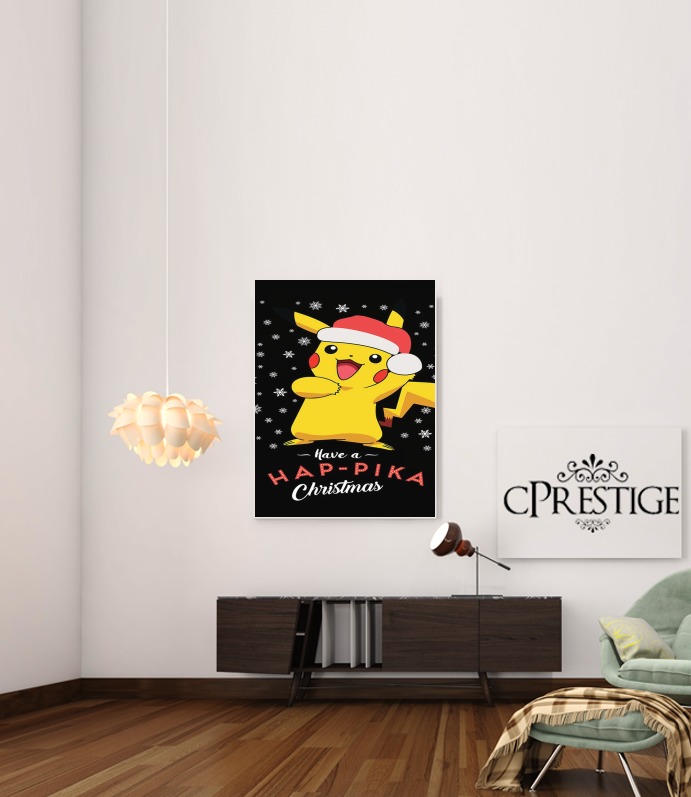 Canvas Pikachu have a Happyka Christmas 