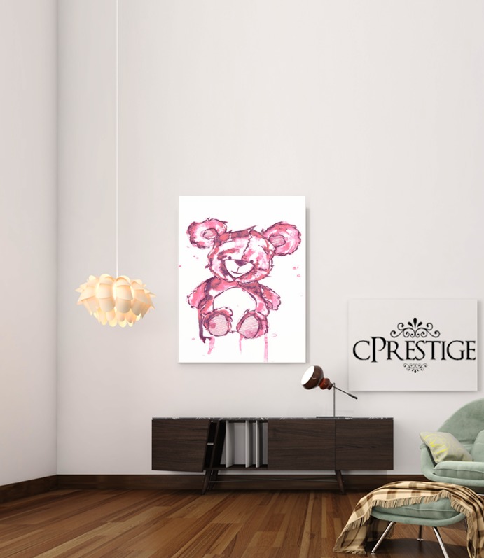 Canvas Teddy Bear rosa 