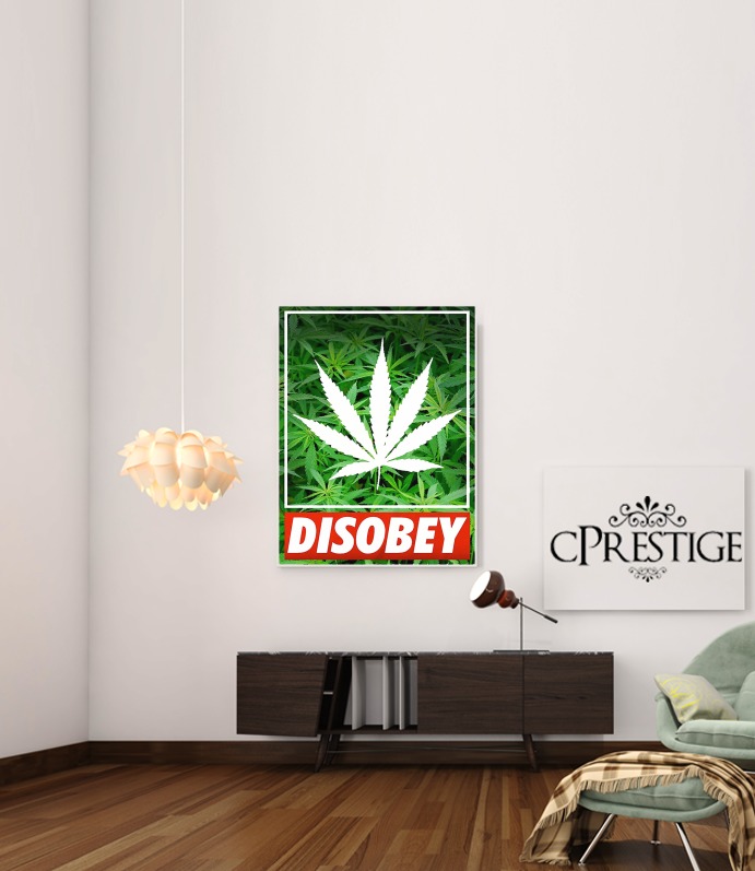 Canvas Weed Cannabis Disobey 