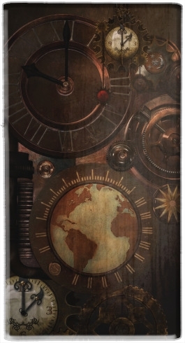 portatile Brown steampunk clocks and gears 