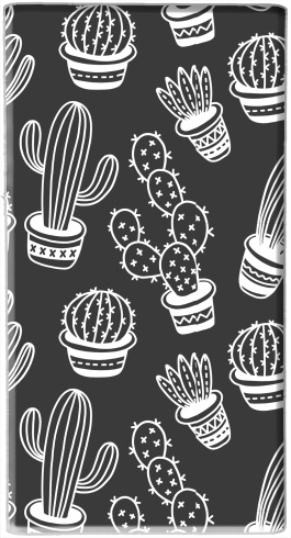 portatile Cactus Pattern Black Vector 