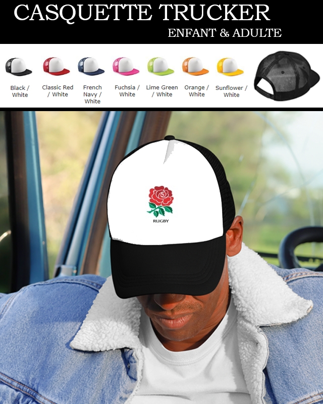 Snapback Rose Flower Rugby England 