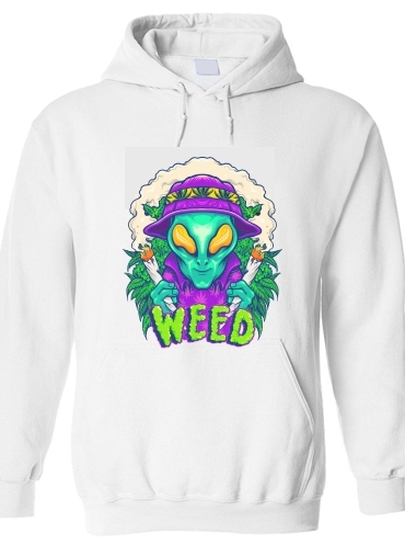 Felpa Alien smoking cannabis cbd 