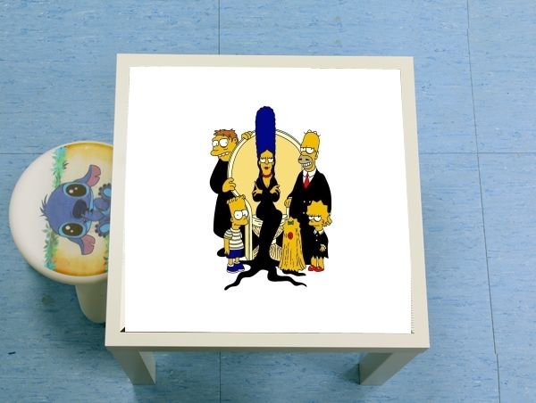 table d'appoint Adams Familly x Simpsons