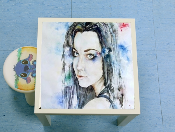table d'appoint Amy Lee Evanescence watercolor art