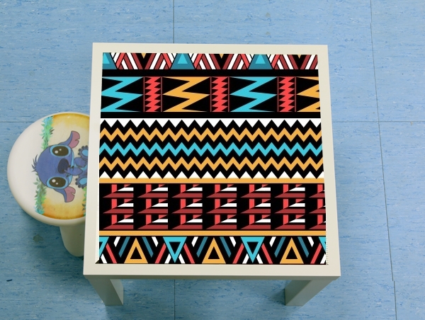 table d'appoint aztec pattern red Tribal
