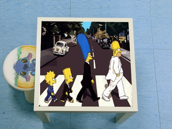 table d'appoint Beatles meet the simpson