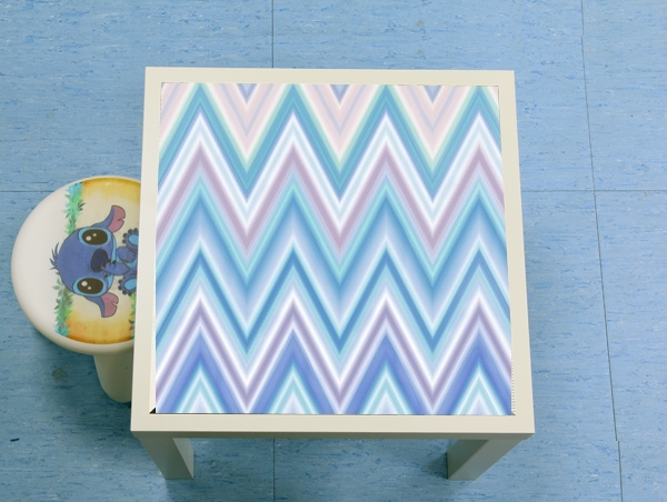 table d'appoint BLUE COLORFUL CHEVRON 