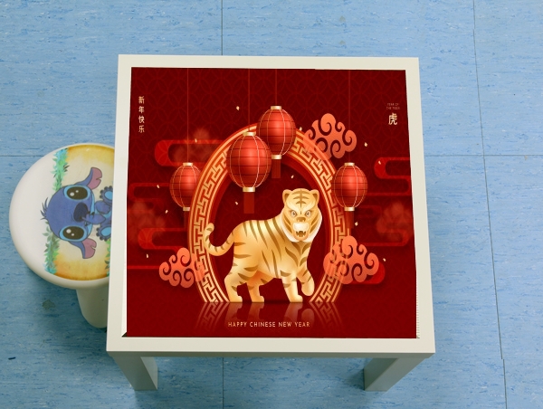 table d'appoint chinese new year Tiger