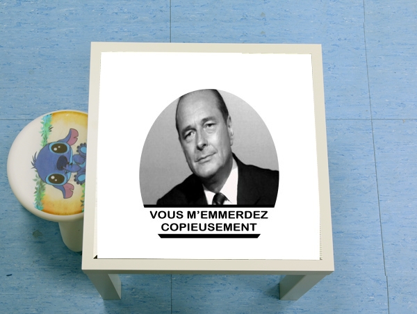 table d'appoint Chirac Vous memmerdez copieusement