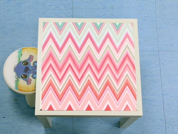 table d'appoint colorful chevron in pink