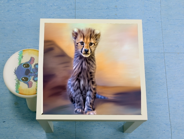 tavolinetto Cute cheetah cub 