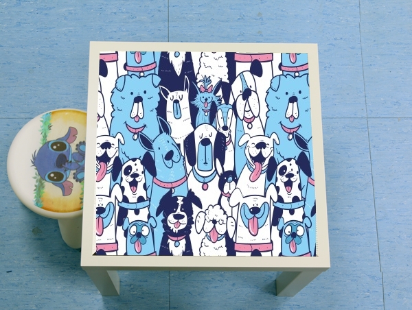 table d'appoint Dogs seamless pattern