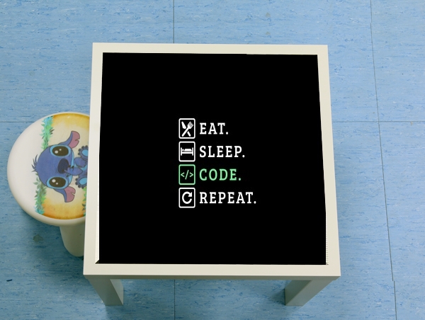 table d'appoint Eat Sleep Code Repeat