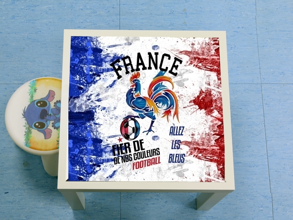 table d'appoint France Football Coq Sportif Fier de nos couleurs Allez les bleus