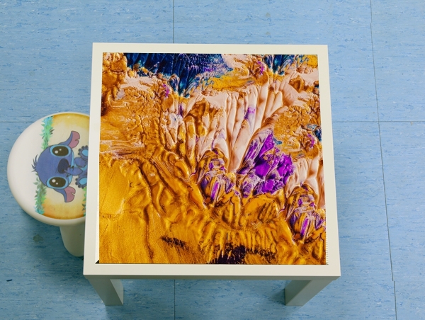 table d'appoint Gold and Purple Paint