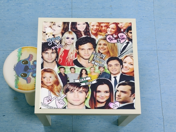 table d'appoint Gossip Girl Fan Collage