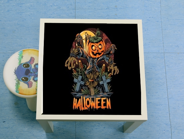 table d'appoint Halloween Pumpkin Crow Graveyard