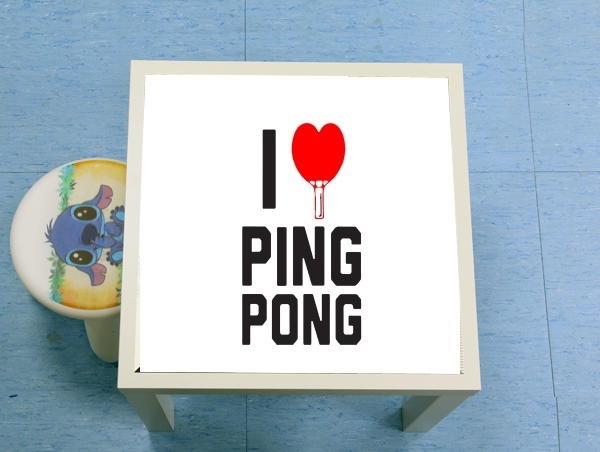 table d'appoint I love Ping Pong