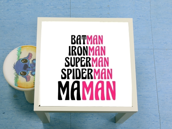 table d'appoint Maman Super heros