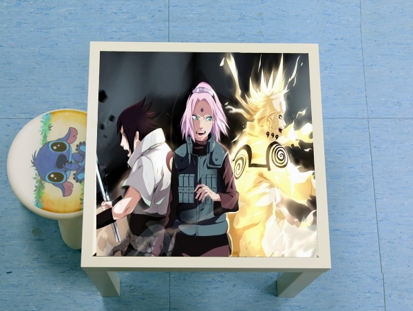 table d'appoint Naruto Sakura Sasuke Team7