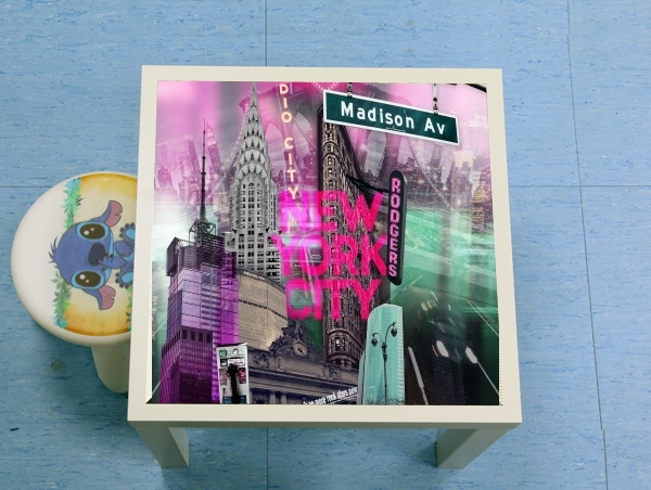 table d'appoint New York City II [pink]