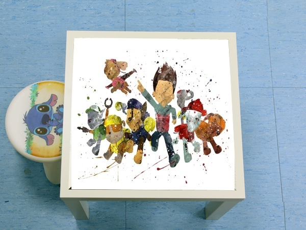 table d'appoint Paw Patrol Watercolor Art