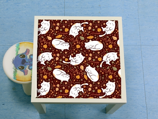 table d'appoint Sleeping cats seamless pattern