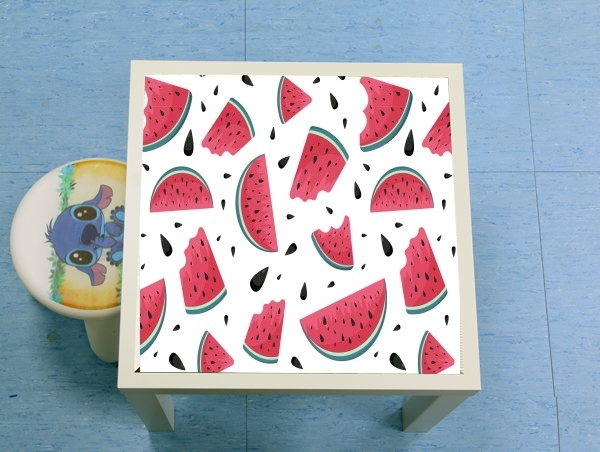 table d'appoint Summer pattern with watermelon