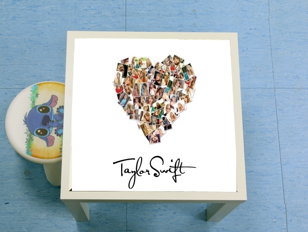 table d'appoint Taylor Swift Love Fan Collage signature