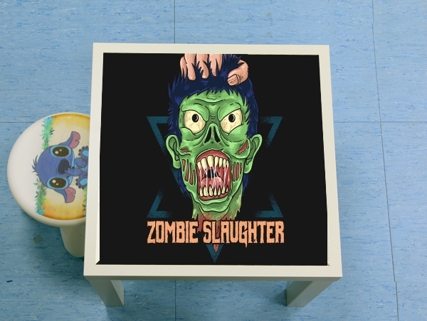table d'appoint Zombie slaughter illustration