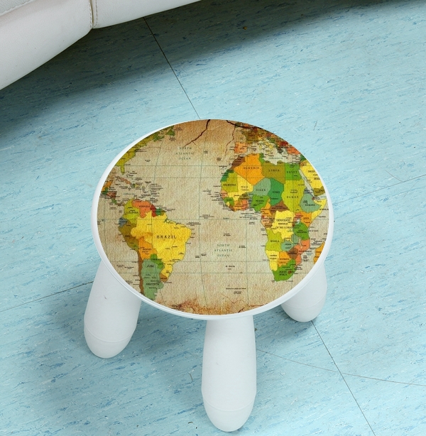 sgabello mappa del mondo globo 