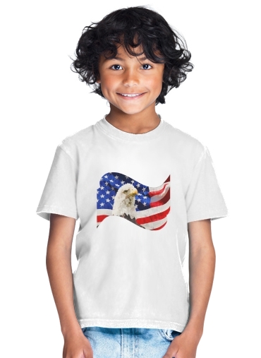 tshirt enfant American Eagle and Flag