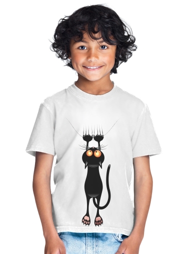 tshirt enfant Black Cat Cartoon Hang
