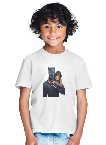 tshirt enfant Black Panther x Mowgli