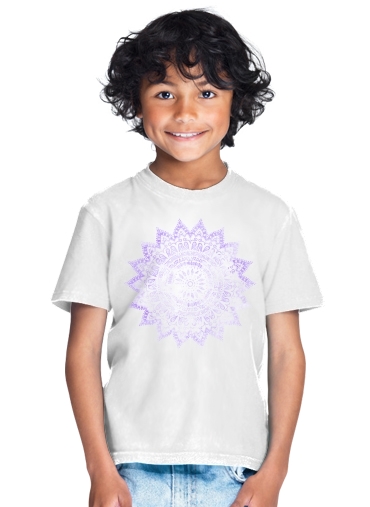 tshirt enfant Bohemian Flower Mandala in purple