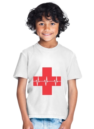 tshirt enfant Croix de secourisme EKG Heartbeat