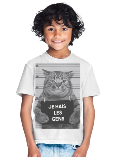tshirt enfant I hate people Cat Jail