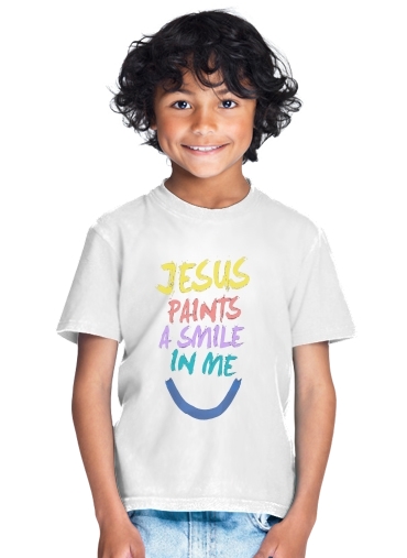 tshirt enfant Jesus paints a smile in me Bible