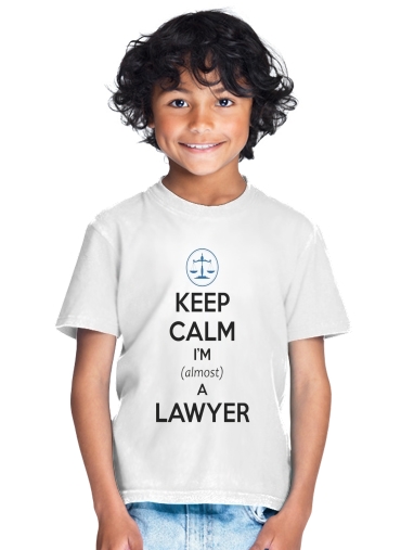 tshirt enfant Keep calm i am almost a lawyer