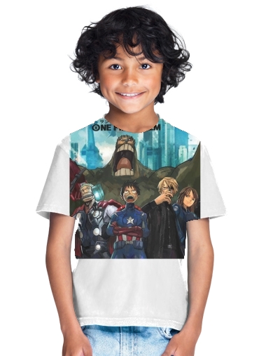 tshirt enfant One Piece Mashup Avengers