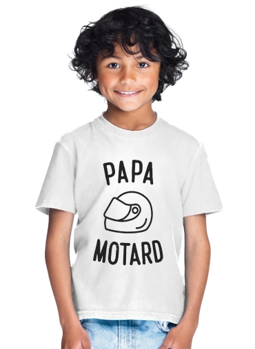 tshirt enfant Papa Motard Moto Passion