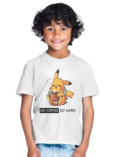 tshirt enfant Pikachu Coffee Addict