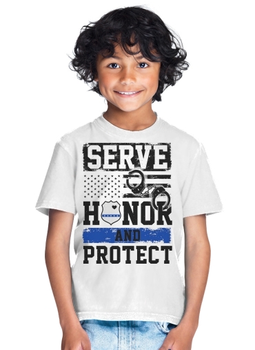 tshirt enfant Police Serve Honor Protect